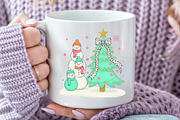 Coquette Glitter Christmas Snowman, an Illustration by Craft Nest (Thumbnail 4 of 6)