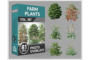 81 Farm Plants Photo Overlays