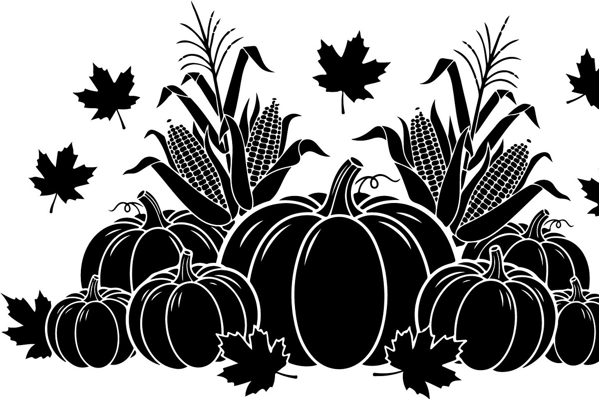 Thanksgiving Harvest Silhouette, an Illustration by Creativeshirt (Photo 17 of 51)