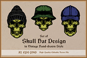 Skull Hat Design Vector, an Illustration by vectstudio (Thumbnail 1 of 3)