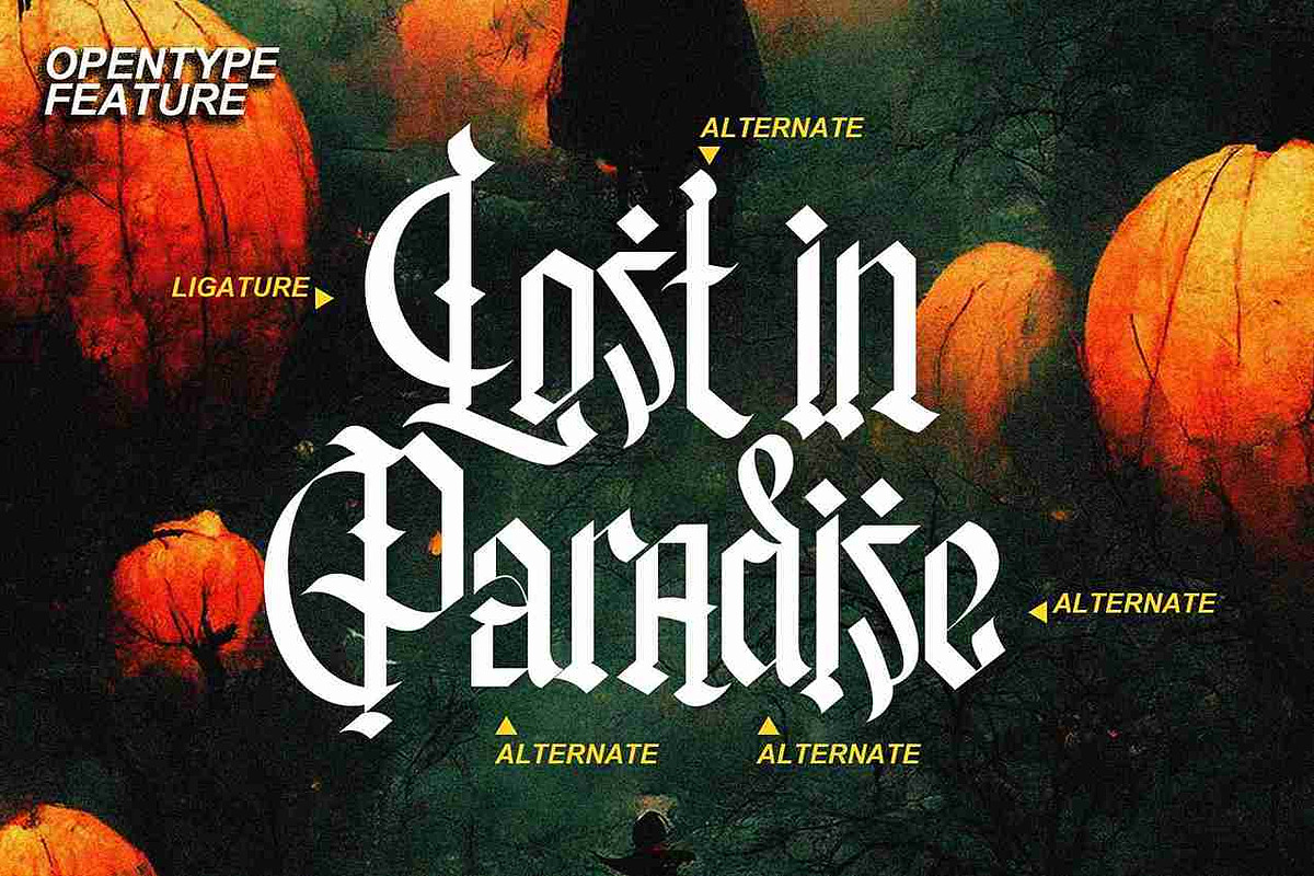 Blackslayer Modern Blackletter, a Blackletter Font by Vampstudio (Photo 4 of 13)