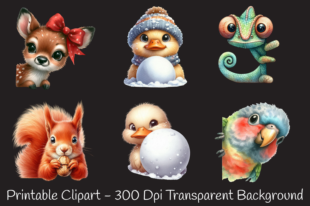 Quirky Animal Peeking Clipart, an Illustration by RobertsArt (Photo 3 of 7)