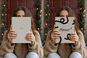 Winter Book Mockup with Fairy Lights, a Product Mockup by TatiMockup (Thumbnail 2 of 3)