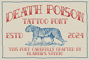 Death Poison - Tattoo Font, a Blackletter Font by Blankids Studio (Thumbnail 1 of 5)