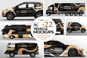 22 Vehicle Mockups - Cars and more