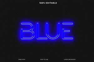 Neon Blue Light Text Style Effect, a Layer Style Add-On by Imamul001