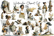 Autumn Watercolor Clipart Set, an Illustration by DreamCafeArt (Thumbnail 1 of 6)