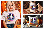 Hello Fall Ghost Bicycle Pumpkin PNG, a Seasonal Illustration by Creative Arslan (Thumbnail 2 of 3)