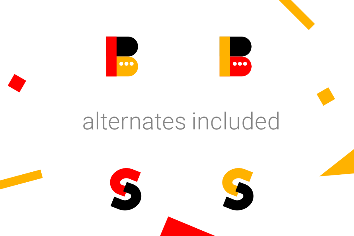 Simbox| the color geometric font preview 3