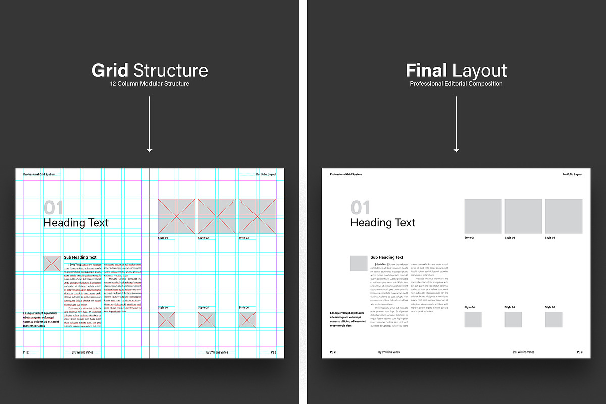 Professional A4 Brochure Grid System, a Brochure Template by TemplateFolio-Shop (Photo 4 of 7)