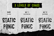 Static Panic – Chaotic Display Font, a Sans Serif Font by chekart (Thumbnail 2 of 10)