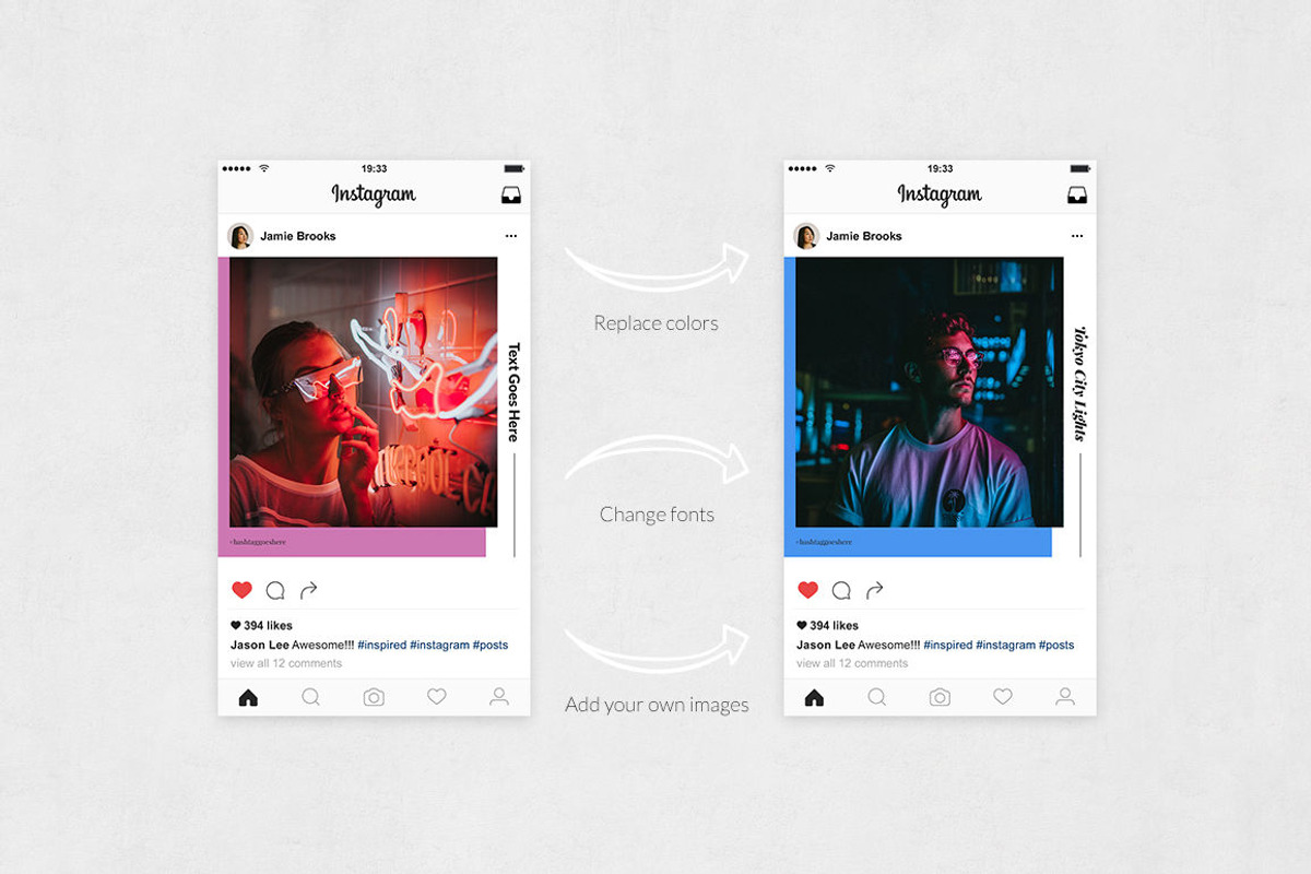 Neon Instagram Posts, a Social Media Template by Social Corner Graphics (Photo 5 of 8)