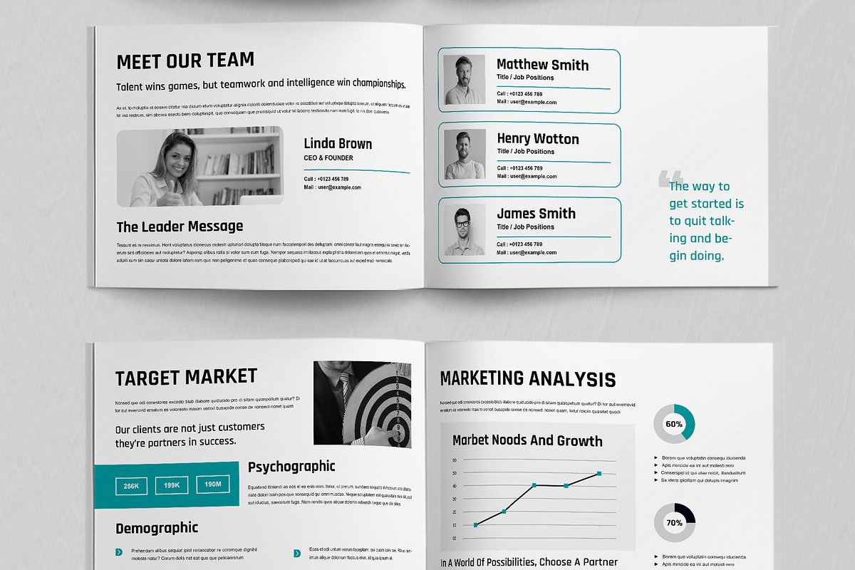 Business Plan Brochure Landscape, a Brochure Template by ContestDesign (Photo 5 of 5)