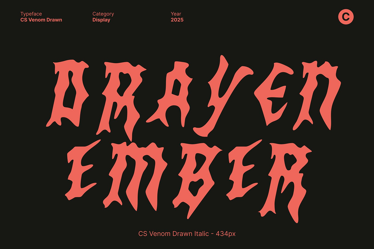 CS Venom Drawn, a Blackletter Font by Craft Supply Co. (Photo 2 of 8)
