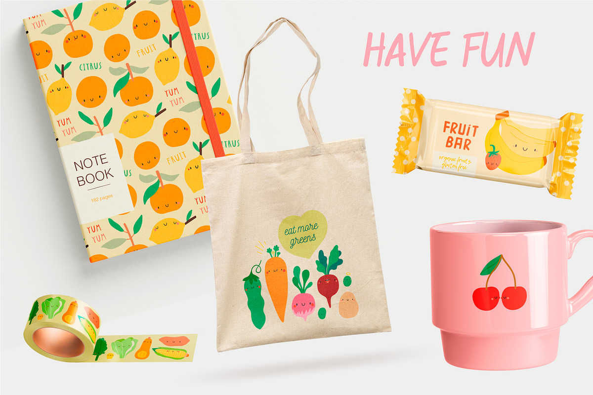 Seasonal Fruits and Vegetables, a Food Illustration by iliveinoctober (Photo 6 of 7)