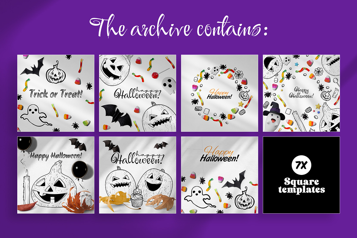 Halloween social media templates, a Social Media Template by MuzaInspires (Photo 2 of 3)