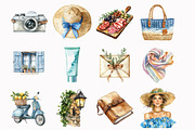 Watercolor Sicilian Summer Clipart, an Illustration by Design Market (Thumbnail 3 of 5)
