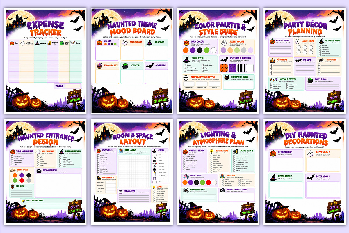 Haunted Night Party Plan Workbook, a Stationery Template by Mustafiz (Photo 3 of 4)