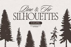 Pine and Fir Tree Silhouettes