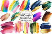 Colorful Brushstroke Clipart, an Illustration by OK Design (Thumbnail 1 of 5)