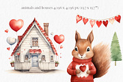 Valentines day woodland animals, an Object Graphic by MyLittleMeow (Thumbnail 2 of 7)