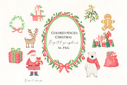 Colored Pencils Christmas, a Seasonal Illustration by Vasmila (Thumbnail 1 of 12)