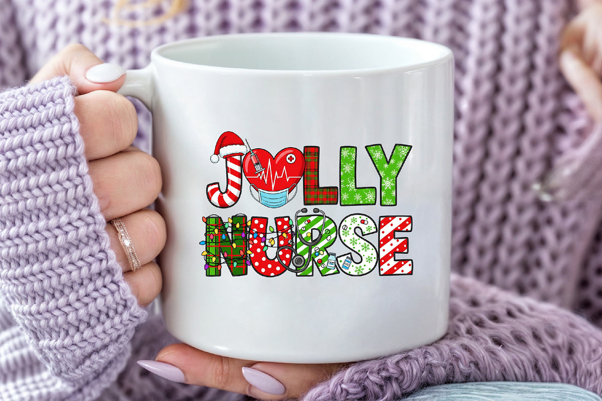 Christmas Jolly Nurse Png, an Illustration by Craft Nest (Photo 3 of 6)