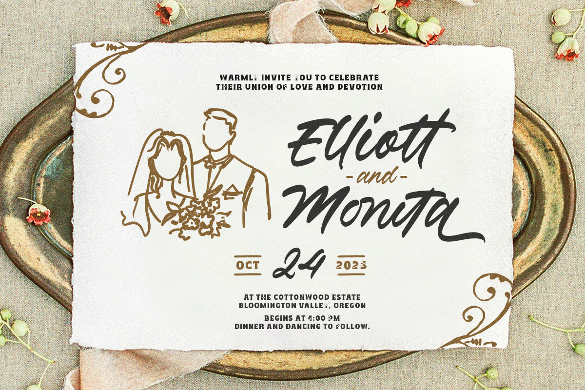 Verdons Wild - Vintage Brush Script, a Script Font by Bale Type (Photo 6 of 10)