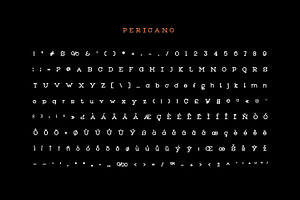 Pericano Display Typeface