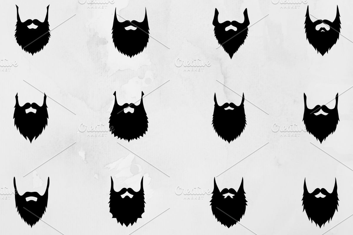 Beard Styles Silhouette SVG, a Person Illustration by newminddesign (Photo 1 of 3)