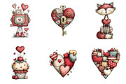 Whimsical Valentines Day Clip Art, a Graphic by CitraGraphics (Thumbnail 5 of 5)