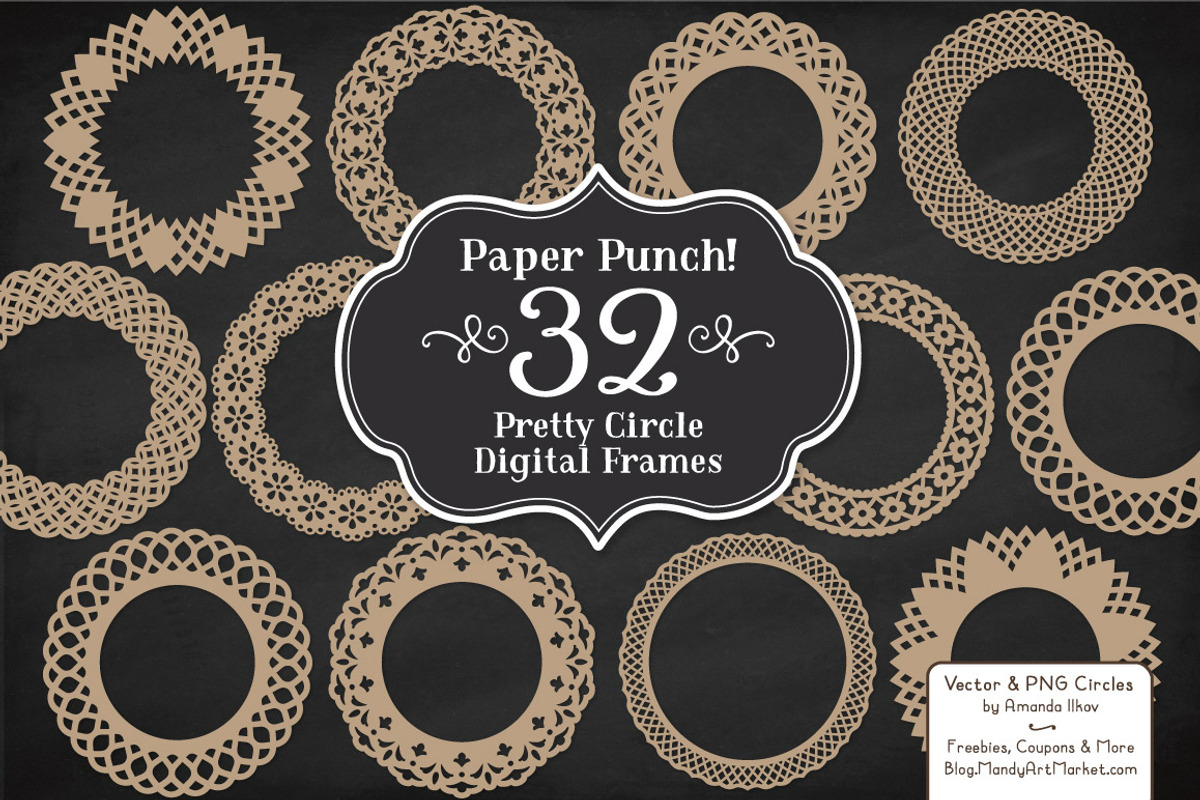 Champagne Round Lace Frames, an Illustration by Amanda Ilkov (Photo 2 of 5)