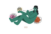 Mental disorders, psychological set, a Person Illustration by PaperTrident (Thumbnail 7 of 12)