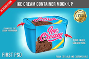 Ice Cream Container Mockup, a Cups & Container Mockup by Bruno's Shop (Thumbnail 1 of 9)