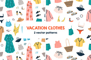 Vacation clothes seamless patterns, a Pattern Graphic by Good Studio