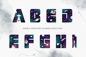 Lost In Space. Colored Font SVG