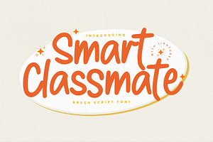 Smart Classmate – Brush Script Font