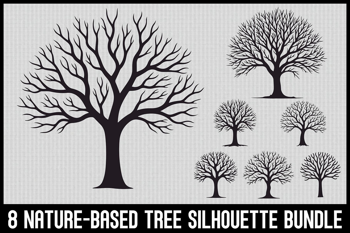 Nature Tree Silhouette Bundle, an Illustration by jahid234 (Photo 1 of 9)