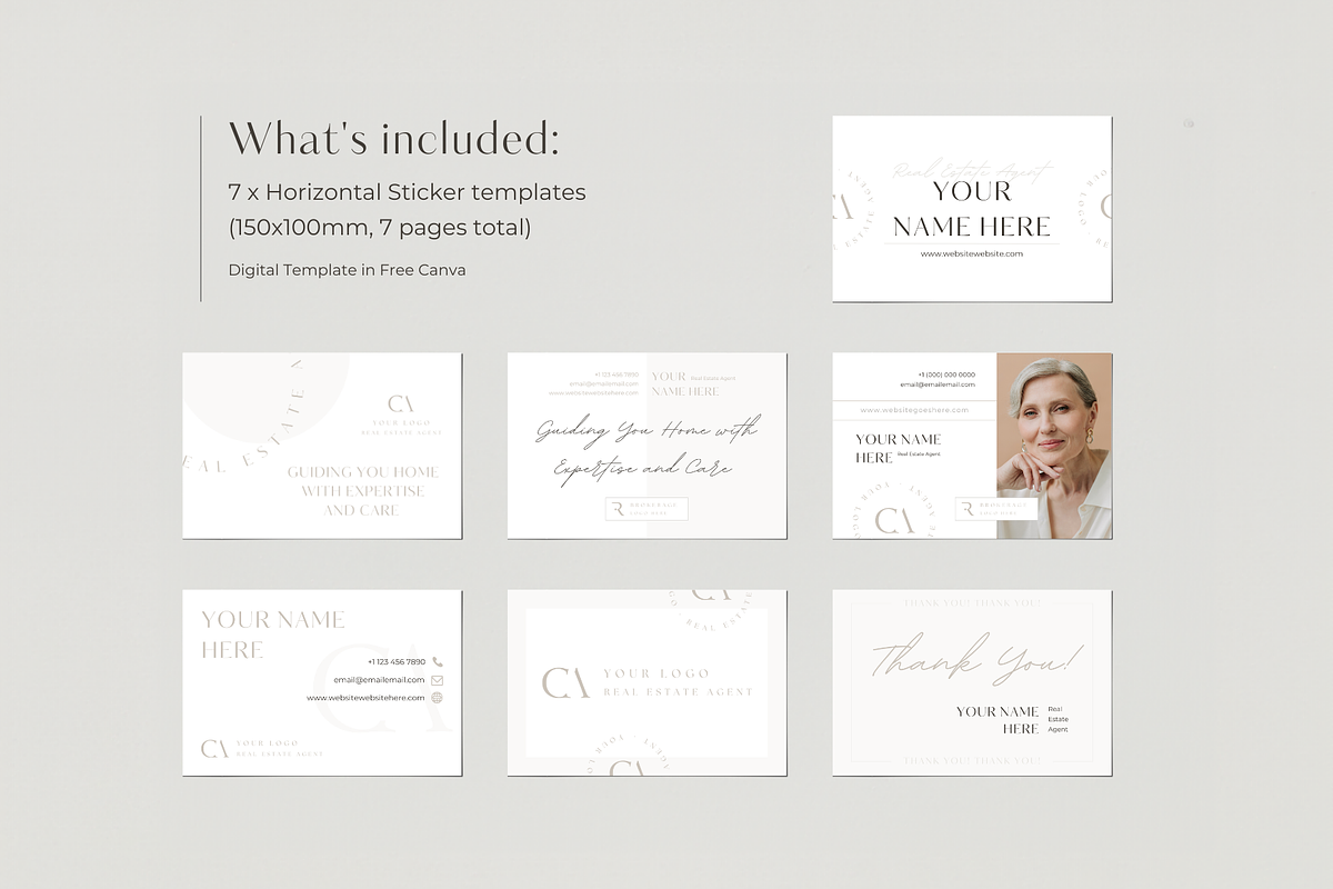 BUNDLE: Real Estate Stickers Horiz., a Branding & Logo Template by EstateElements (Photo 2 of 9)