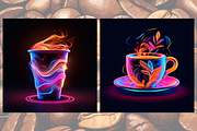 Neon Coffee Cups Graphic Bundle, a Graphic by Jay Major Designs (Thumbnail 2 of 6)