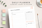 Canva Daily Planner Printable PDF, a Stationery Template by Studio Sirona (Thumbnail 2 of 4)