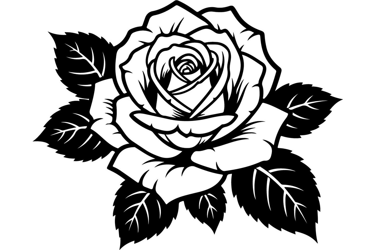 Rose Silhouette File Bundle, a Decorative Illustration by Designer_Momina (Photo 15 of 21)