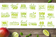 Organic Food Lettering & Labels, a Graphic by Giraffarte (Thumbnail 6 of 7)