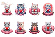 Cute Cat Sitting PNG Clipart Kawaii, an Animal Illustration by KennedyStudio (Thumbnail 2 of 5)