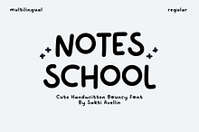 Notes School - Cute Handwritten Font