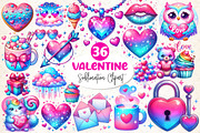 Cute Valentine Sublimation Clipart, a Work Illustration by Dream Creation (Thumbnail 1 of 4)
