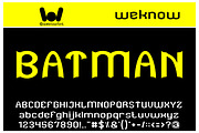 Batman font, a Font by weknow (Thumbnail 1 of 5)