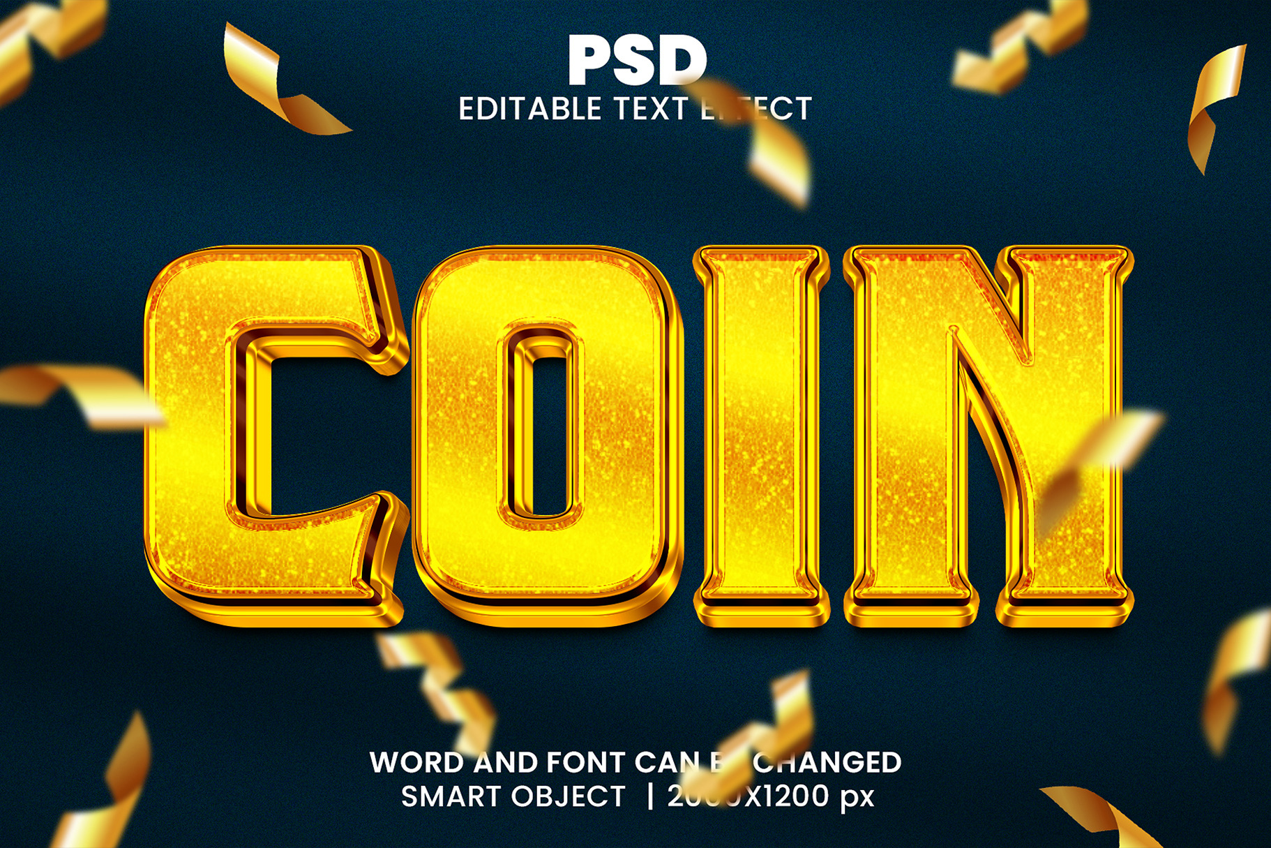 Gold Coin 3d Text Effect font, a Layer Style Add-On by bdrobin