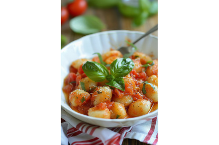 Gnocchi with Tomato Basil Sauce for, a Food & Drink Photo by Lermont51