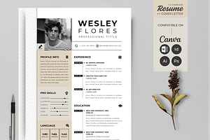 Resume / CV Canva Template & Word, a Resume Template by Template Zone